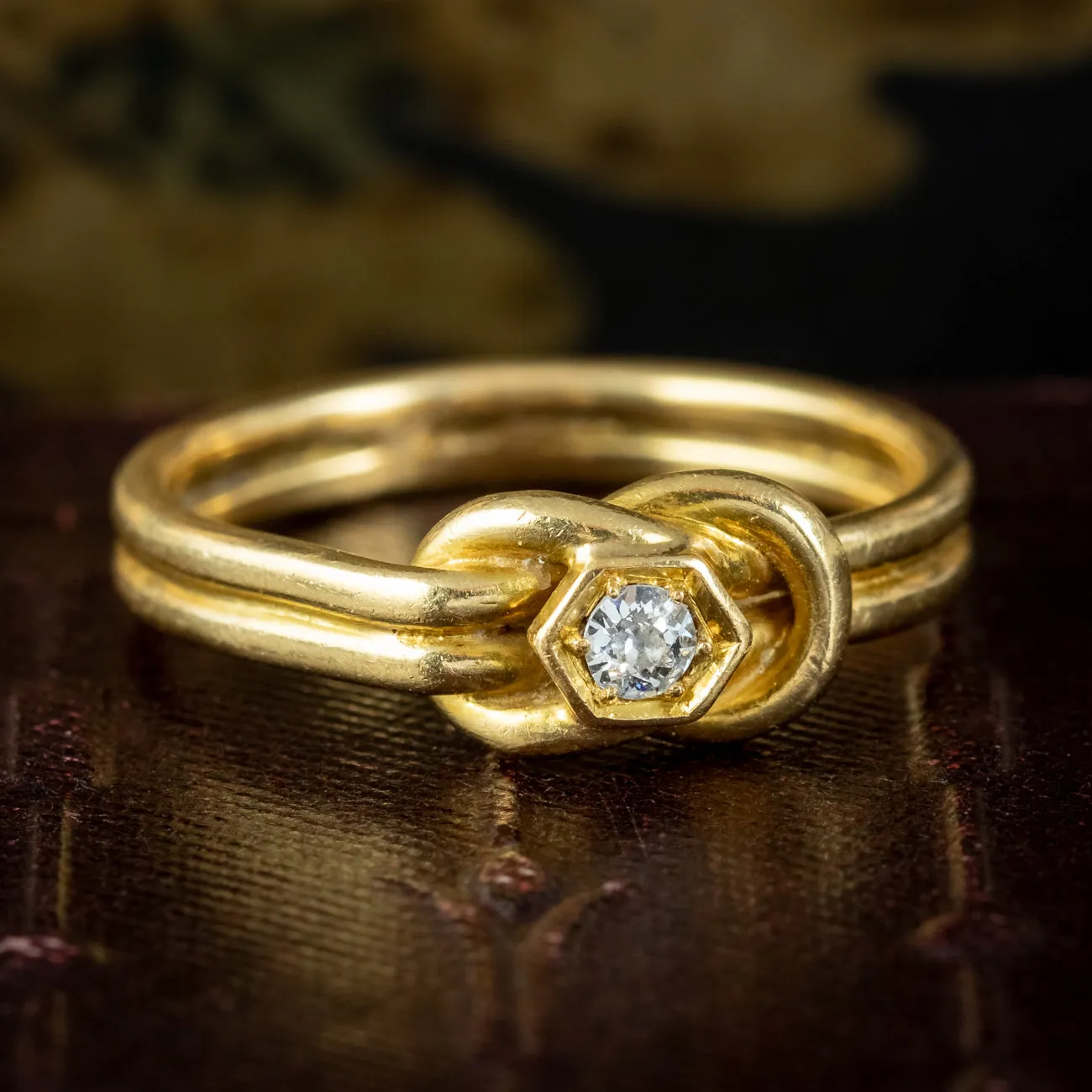 Antique Victorian Diamond Love Knot Ring