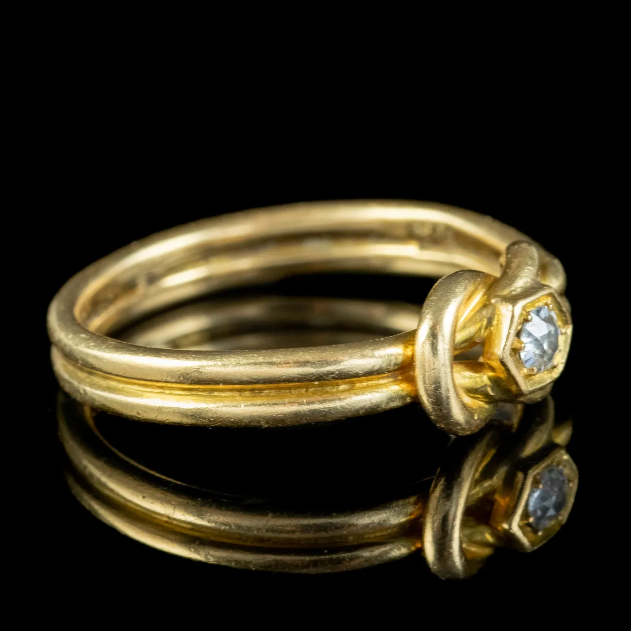 Antique Victorian Diamond Love Knot Ring