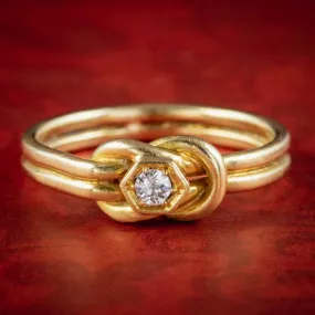 Antique Victorian Diamond Love Knot Ring