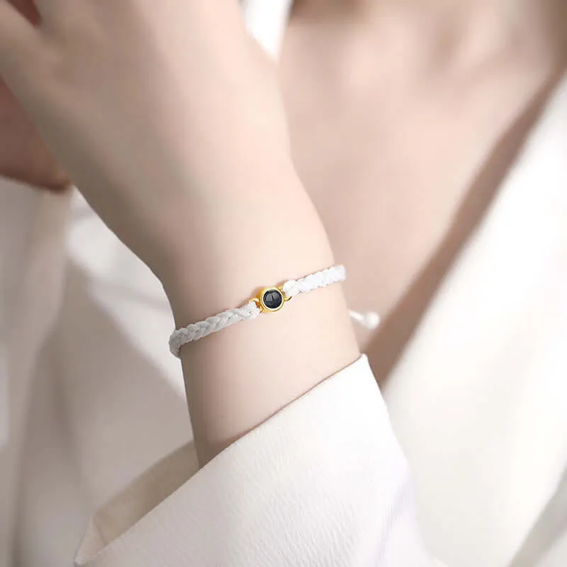 Custom Hidden Projection Photo Braided Color Wear Felicity Bracelet